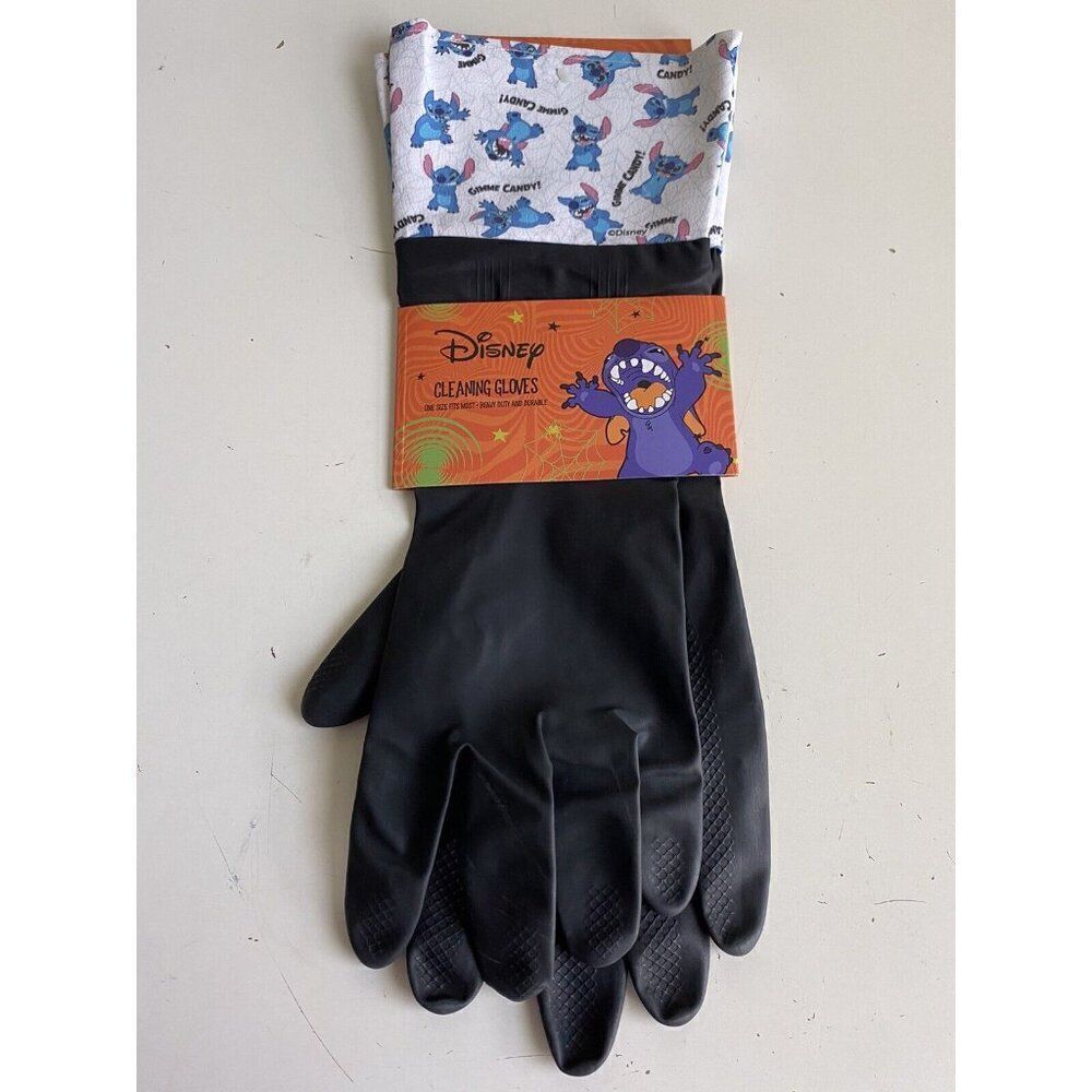 Disney Halloween Lilo & Stitch Gimme Candy Heavy Duty Cleaning Gloves NEW